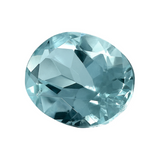 Akvamarinas (Aquamarine), 1 vnt, ovalo formos, 1,320 ct, 9 × 6 mm